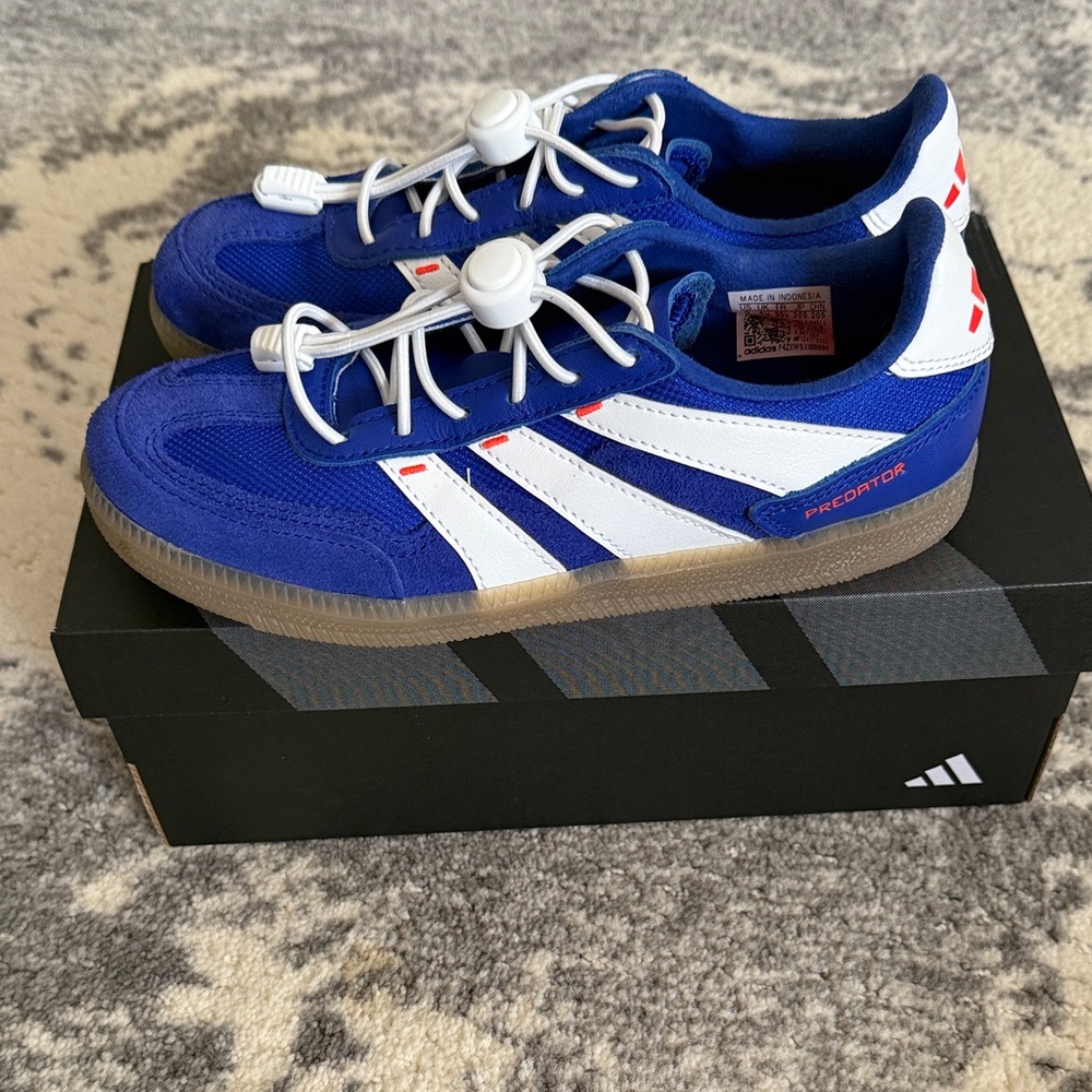 Adidas Kids Predator Freestyle Junior Blue White Sneakers